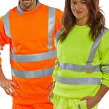 Beeswift Hi-Vis Sweatshirt Orange Class 3 Safety Jumper