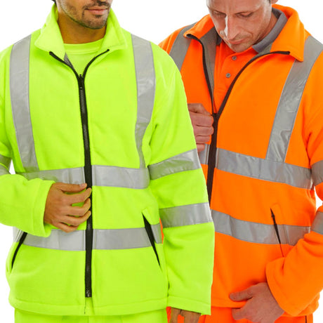Beeswift Carnoustie Hi-Vis Fleece Jacket Saturn Yellow Class 3