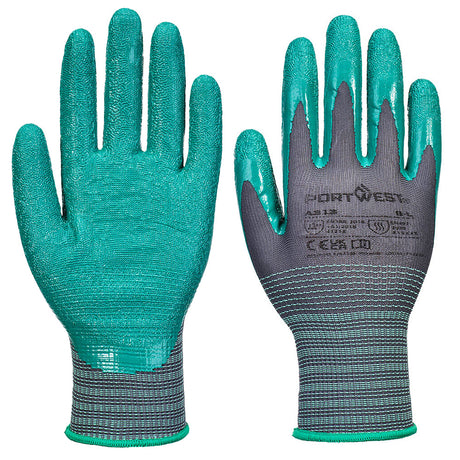 Portwest A313 Nitrile Grip Gloves Crinkle Coated Heat Resistant Work Gloves