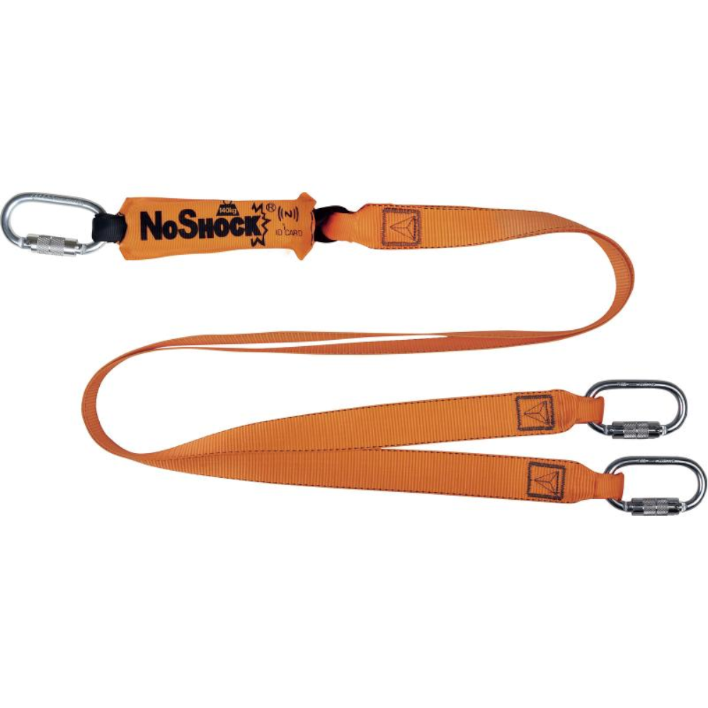 DeltaPlus 2m Double Lanyard Energy Absorber Fall Arrester