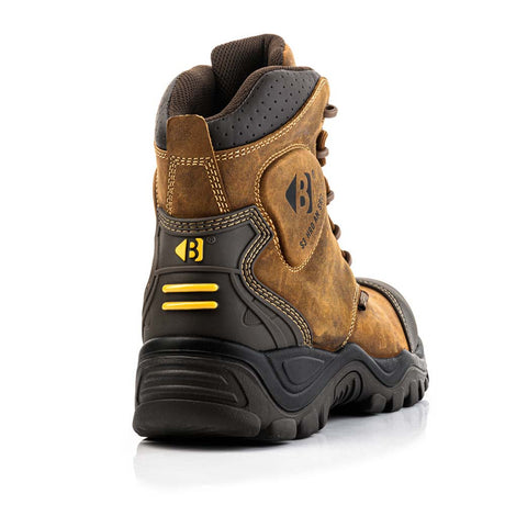 Buckbootz Buckshot Brown Safety Boot Ankle Protection Lace Up