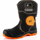Buckbootz BVIZ5BKOR Hi-Vis Rigger Boot Waterproof Composite Toe Safety Boot