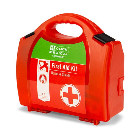 Click Medical First Aid Burns Kit Sterile Dressings Pain Relief Gel