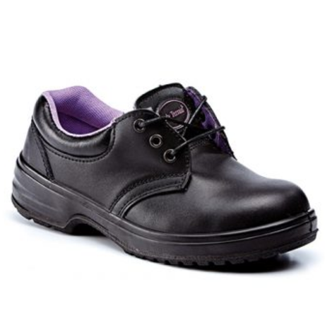 Rugged Terrain May Ladies Safety Shoe S1P SRC Black Leather