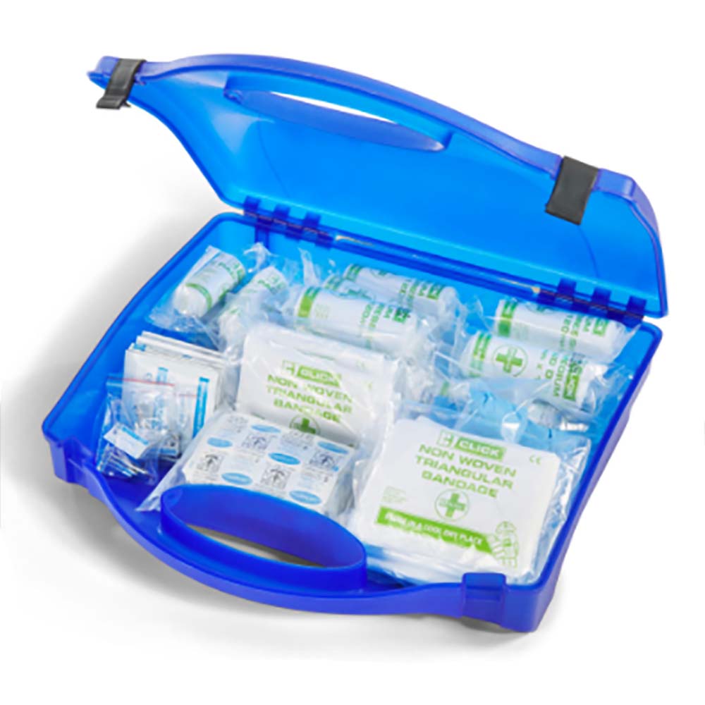 Click Medical Kitchen First Aid Kit 50 Person Blue Detectable