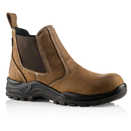 Buckbootz DEALERZS Nubuckz Safety Dealer Boot Brown Composite Toe Metal-Free