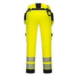 Portwest DX442 Hi Vis Work Trousers Yellow 4-Way Stretch Cargo Trousers