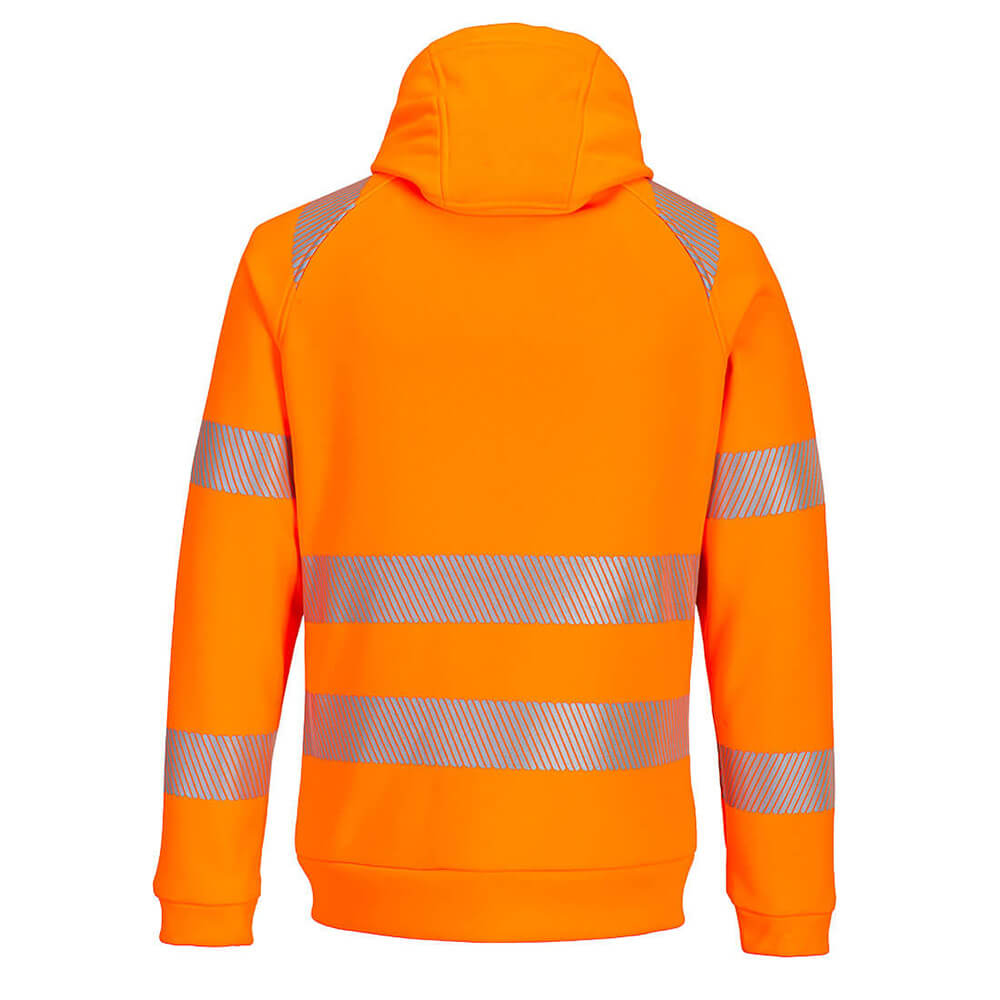 Portwest DX4 Hi Vis Hoodie Orange Fleece Bonded Work Hoodie