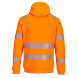 Portwest DX4 Hi Vis Hoodie Orange Fleece Bonded Work Hoodie
