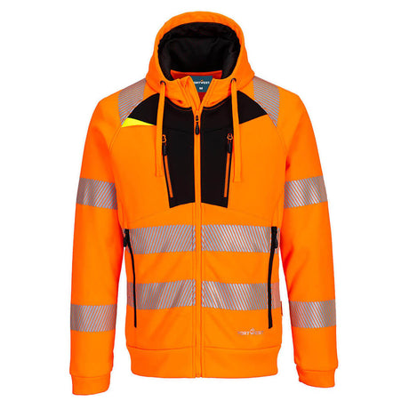 Portwest DX4 Orange Hi Vis Sweatshirt Modern Zip Up