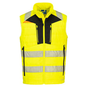 DX4 Yellow Hi Vis Body Warmer Softshell Hybrid Hi Vis Gilet