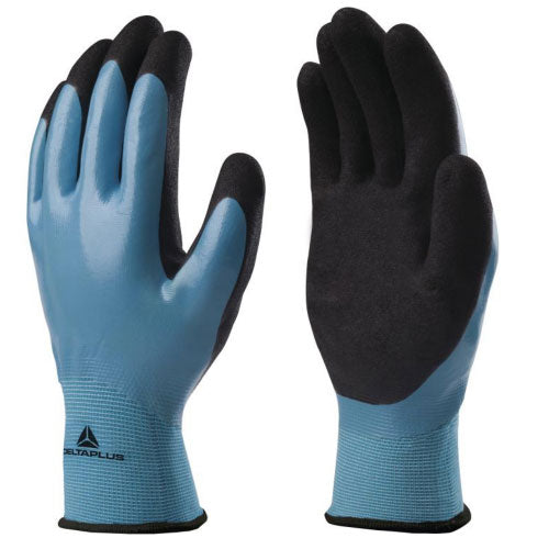 Delta Plus Wet & Dry Work Gloves Double Coated Nitrile Waterproof