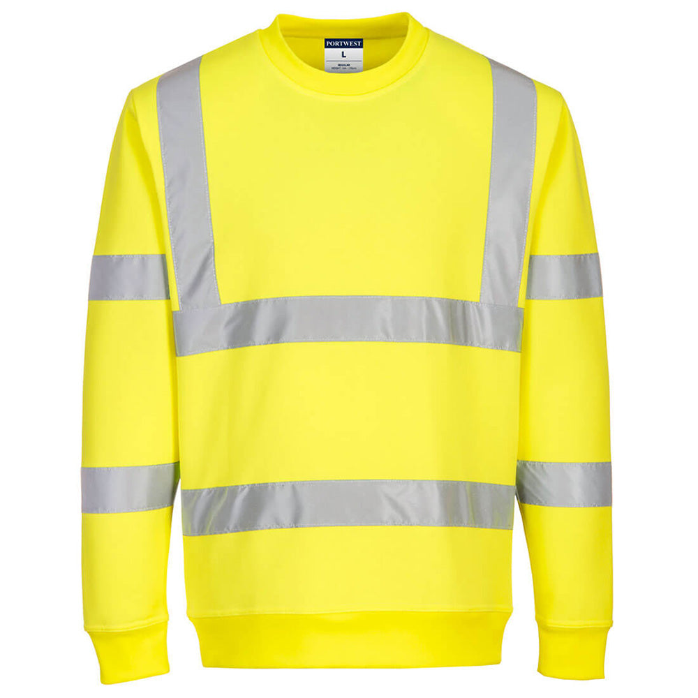 Portwest Eco Hi Vis Sweatshirt Recycled Polyester High Visibility Workwear
