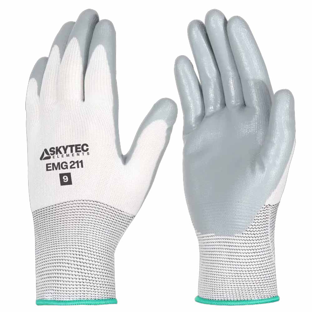 Skytec EMG211 Nitrile Coated Gloves Oil Resistant Work Gloves