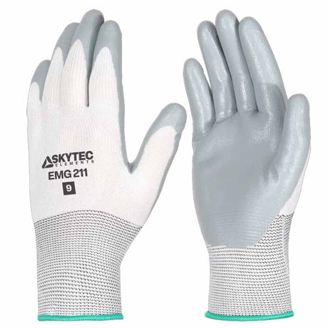 Skytec EMG211 Nitrile Coated Gloves Oil Resistant Work Gloves