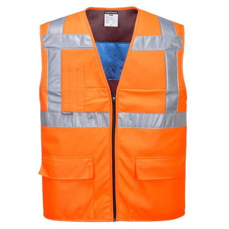 Evaporative Cooling Class 2 Orange Waistcoat