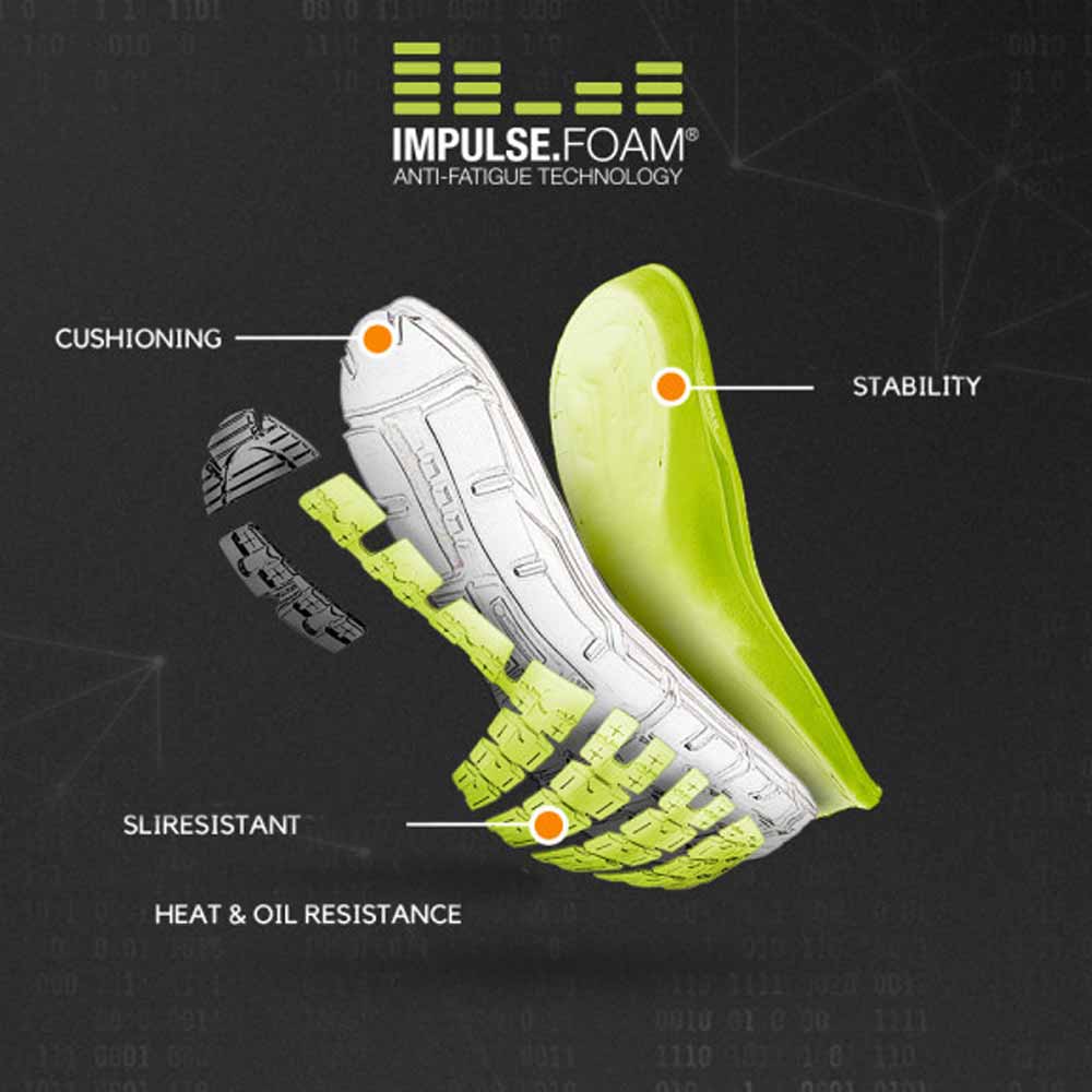 END OF LINE Puma Safety Charge Green Low S1P Safety Trainers Metal Free
