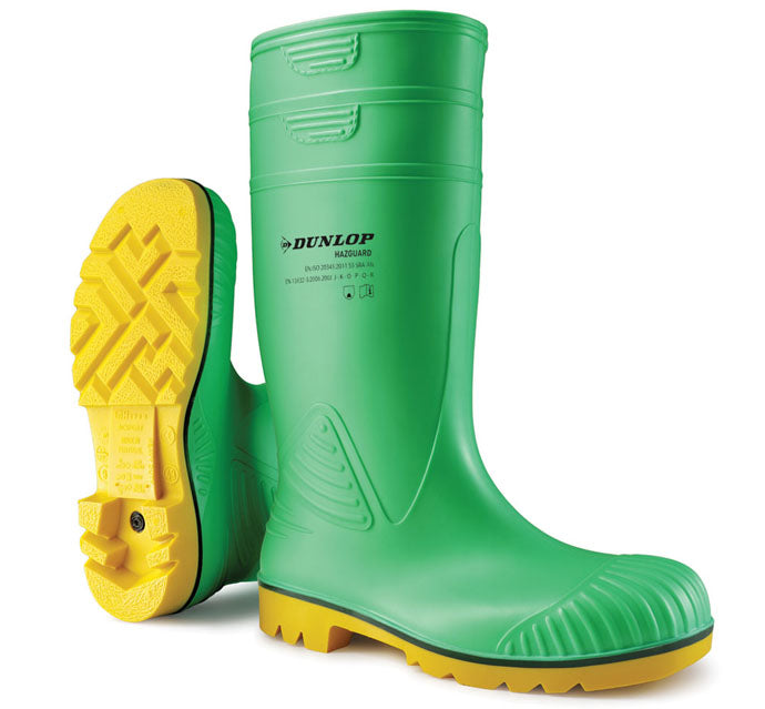 Dunlop Acifort Hazguard Chemical Resistant Safety Wellingtons – Green
