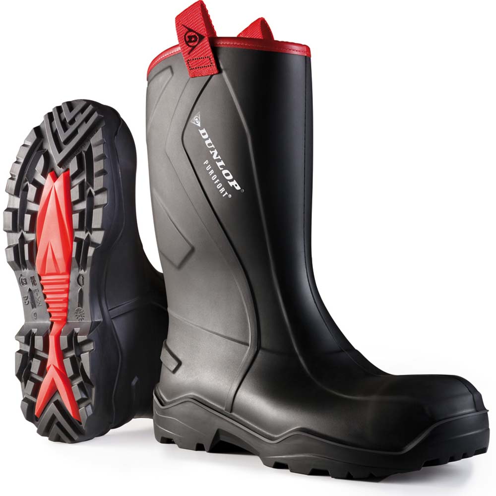 Dunlop Purofort+ Rugged Full Safety Rigger Boots Black S5 CI CR SRC