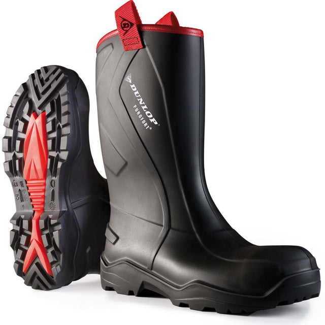 Dunlop Purofort+ Rugged Full Safety Rigger Boots Black S5 CI CR SRC