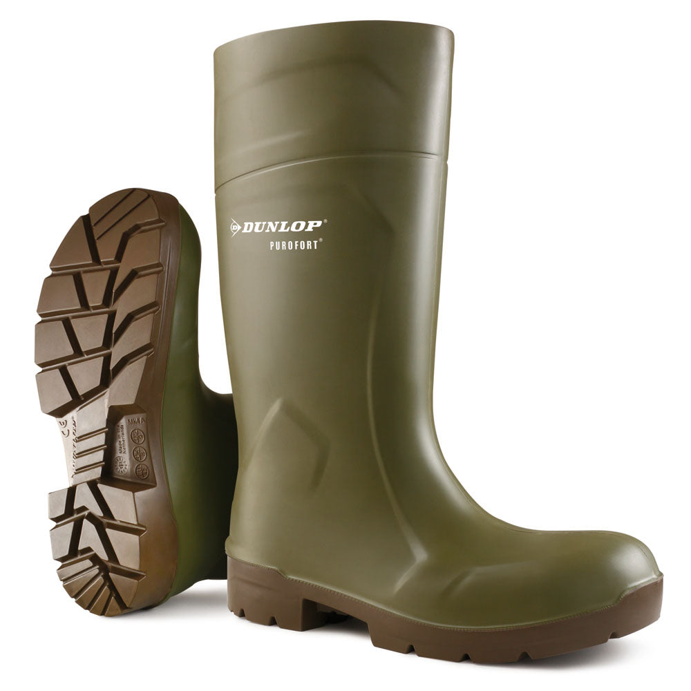 Dunlop Purofort Multigrip Safety Wellington Boots Food Industry Green