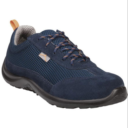 Deltaplus Como Navy Suede Split Leather & Mesh Shoes