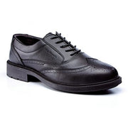 Rugged Terrain Black Leather Brogue Safety Shoe S1P SRC