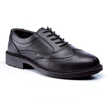 Rugged Terrain Black Leather Brogue Safety Shoe S1P SRC