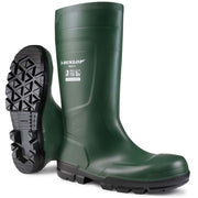 Dunlop Work-it Full Safety PVC Wellingtons Green S5 Steel Toe Cap