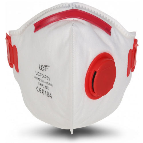 Fold Flat FFP3 NR Uci Disposable Valved Respirator Face mask x 10