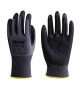 Nitrex 270NFG Foam Nitrile Work Gloves Grey Black Grip Dots