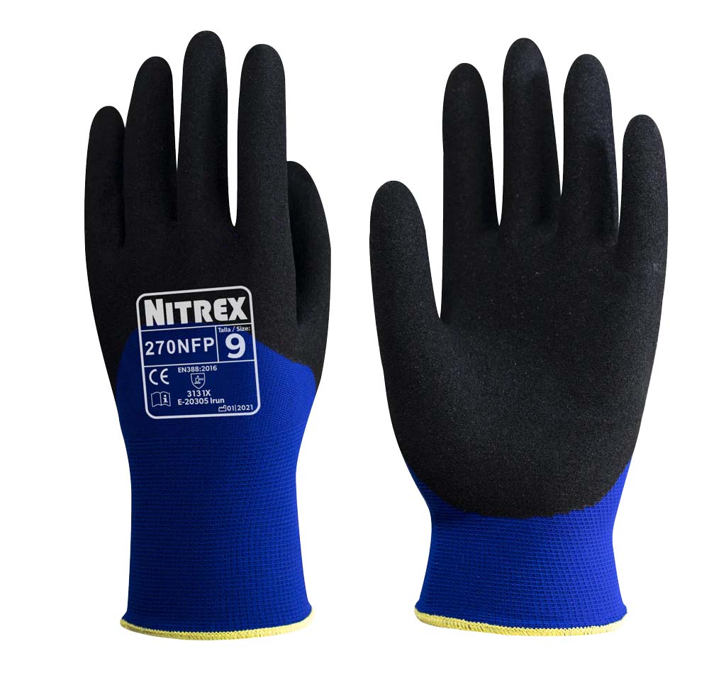 Nitrex 270 Sandy Nitrile Knuckle Coated General Purpose Gloves