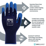 Nitrex 299T Thermal Work Gloves Cold Weather Latex Grip