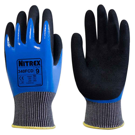 Unigloves Nitrex 340FCD Cut Resistant Gloves Level F HPPE Dual Nitrile