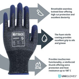 Nitrex 340RF Cut Resistant Gloves Level D Heat Resistant Foam Nitrile