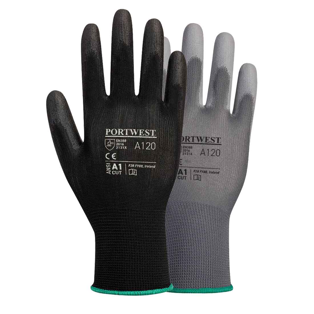 Portwest A120 PU Palm Gloves 13 Gauge High Dexterity Work Gloves