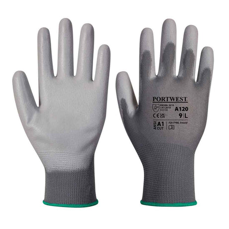 Portwest A120 PU Palm Gloves 13 Gauge High Dexterity Work Gloves