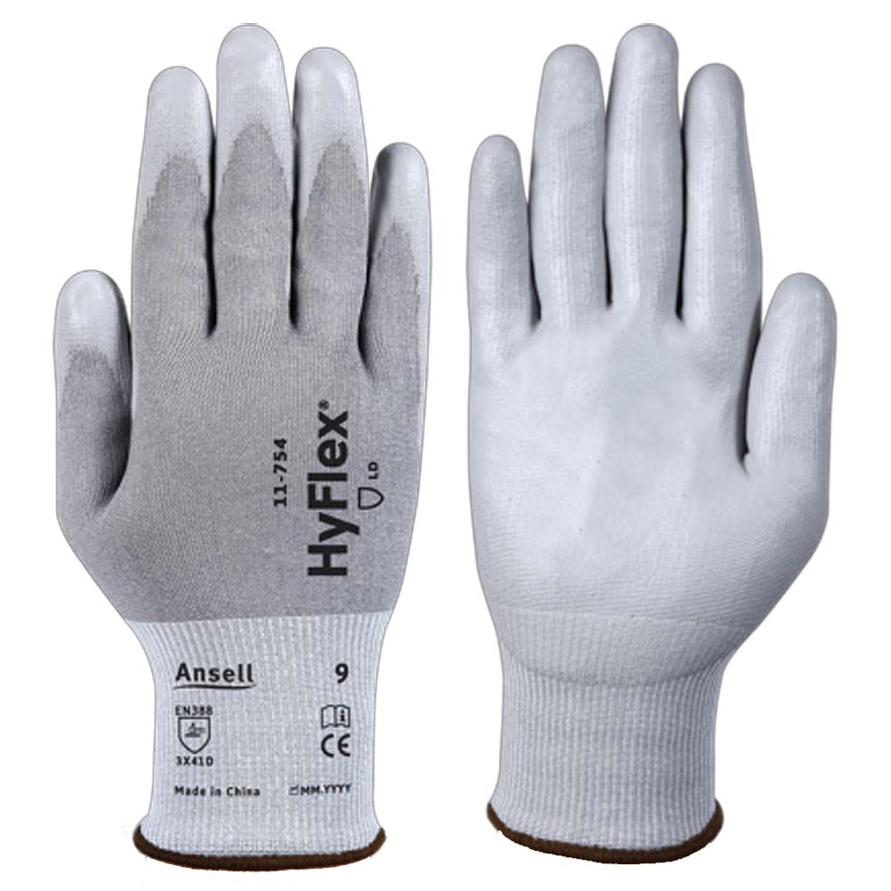 Ansell HyFlex 11-754 Cut Resistant Gloves ANSI A4 EN ISO D