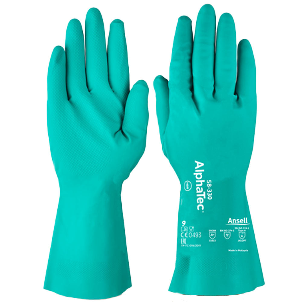 Ansell AlphaTec 58-330 Chemical Resistant Work Gloves AQUADRI