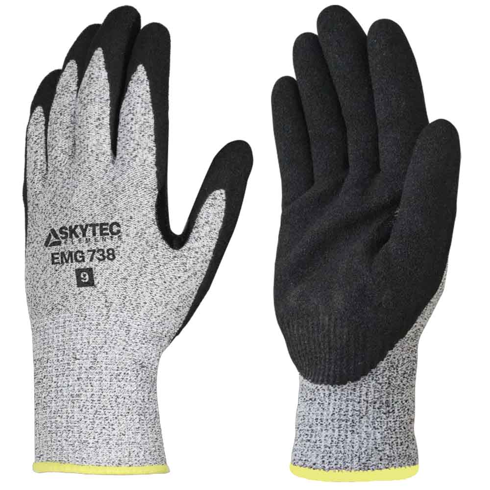 Skytec EMG738 Cut Resistant Gloves Level C Heat Protection Nitrile Work Gloves
