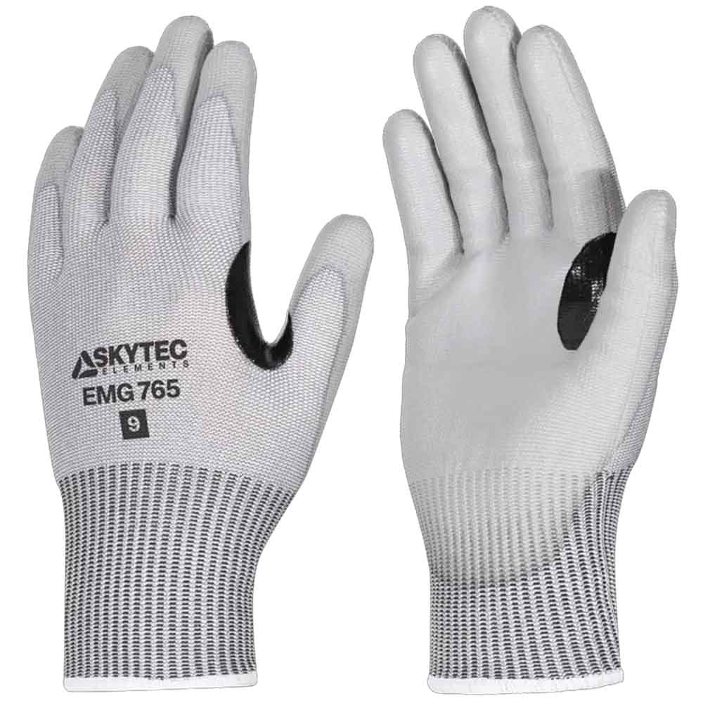 Skytec Cut Level F Gloves PU Coated Heat Resistant A6 Work Gloves