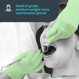 Unigloves Vitality Latex Disposable Gloves Mint Scented Medical Grade