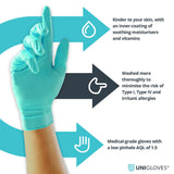 Unigloves Vitality Soft Nitrile Disposable Gloves Medical Grade Work Gloves x 100