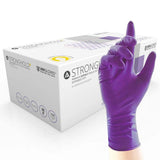 Unigloves Disposable Nitrile Gloves Heavy Weight Long Cuff Purple Examination Gloves