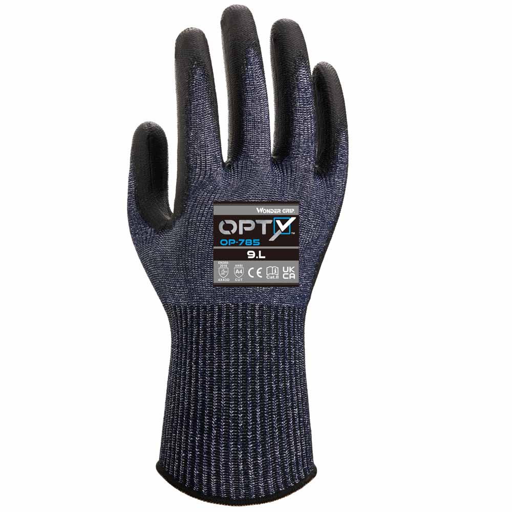 Wondergrip Opty OP-785 Cut Resistant Gloves Level A4 PU Coating