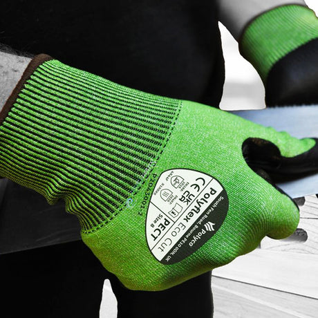 Polyco Polyflex ECO Cut Resistant Gloves Level F Touchscreen Work Gloves