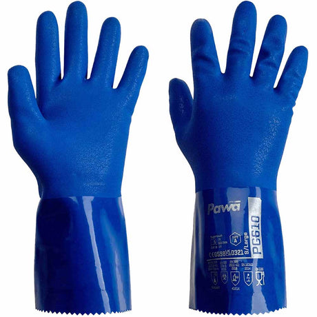 Pawa PG610 Chemical Resistant Gloves Type A Triple PVC Coating