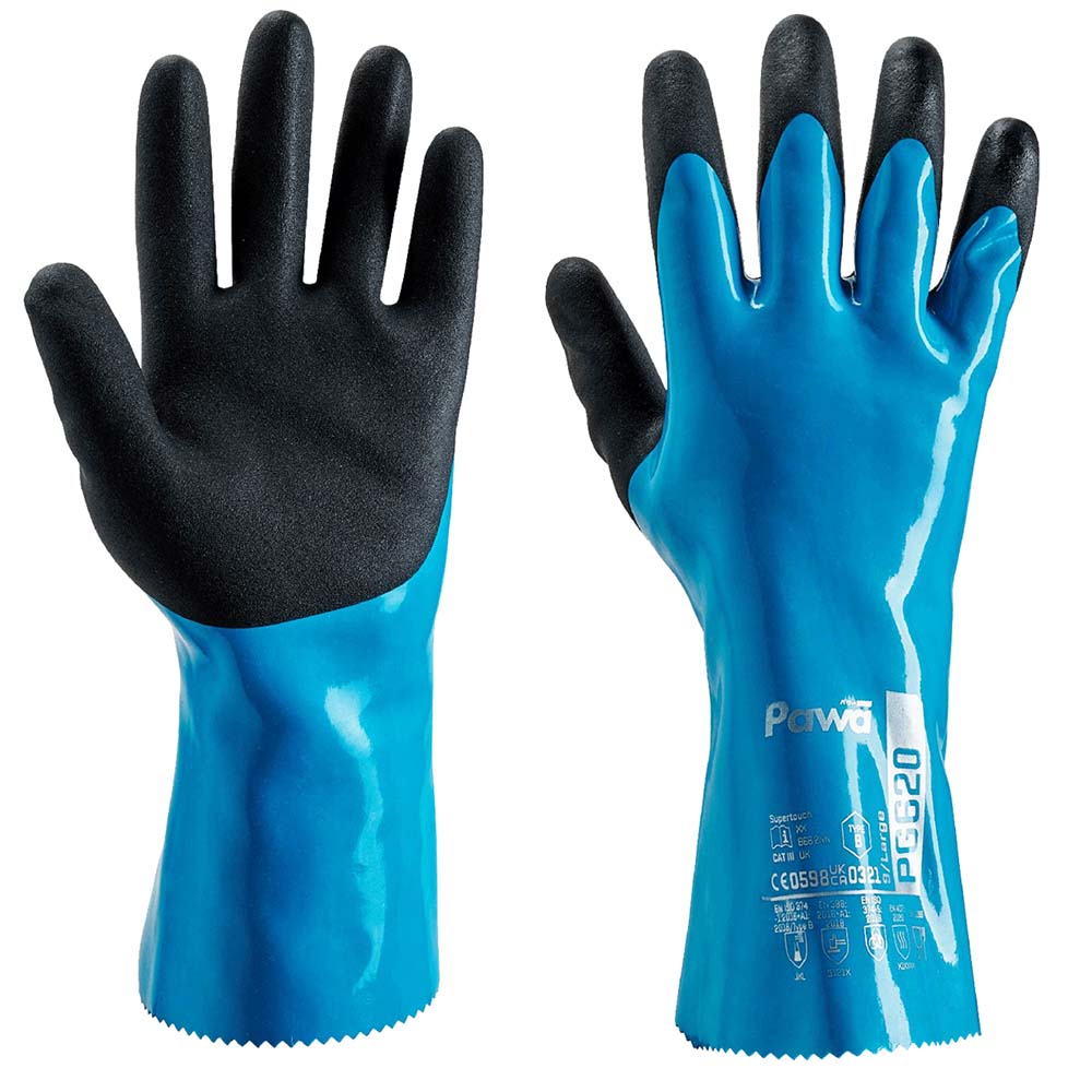 Pawa PG620 Chemical Resistant Gauntlet Triple Nitrile PVC Type B