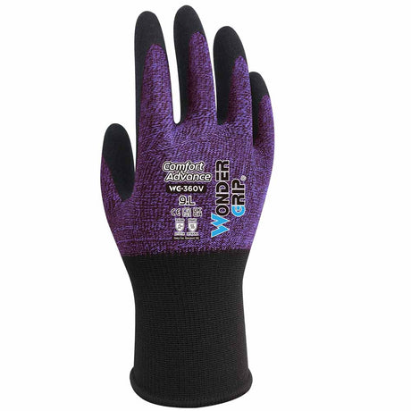 Wondergrip WG-360V Comfort Advance Touchscreen Work Gloves Latex Palm