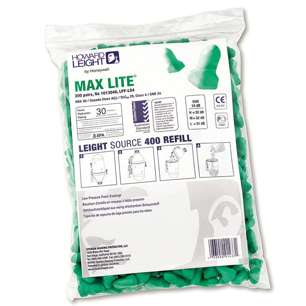 Howard Leight Max-Lite  Disposable Foam Ear Plugs SNR 34dB x 200